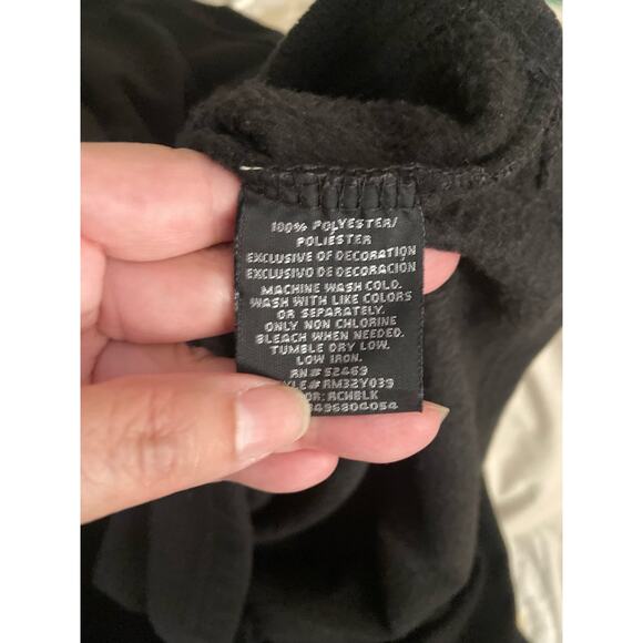 Starter Men's Pull Over Top Long Sleeve Black Waffle Knit Size L 1/4 Zip - Picture 6 of 6